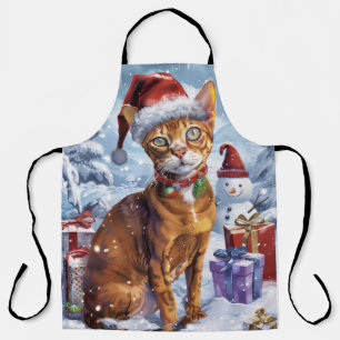 Abyssinian Cat Winter Wonderland Christmas Joy Schort