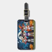 Abyssinian Cats Pumpkin Halloween Grappig Bagagelabel (Voorkant verticaal)