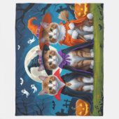 Abyssinian Cats Pumpkin Halloween Grappig Fleece Deken (Voorkant)