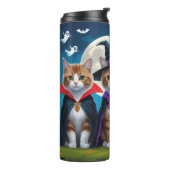 Abyssinian Cats Pumpkin Halloween Grappig Thermosbeker (Gedraaid links)