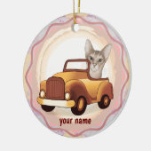 Abyssinian Chat Conducteur de voiture ornement (Gauche)
