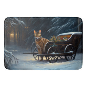 Abyssinien Sneeuwslee Ride Kerstdecoratie Badmat