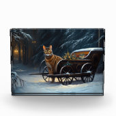 Abyssinien Sneeuwslee Ride Kerstdecoratie Fotoblokken (Voorkant)