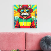 ABYSSINIER-GROOTSTEEDSE KAT CANVAS AFDRUK (Insitu (Woonkamer))