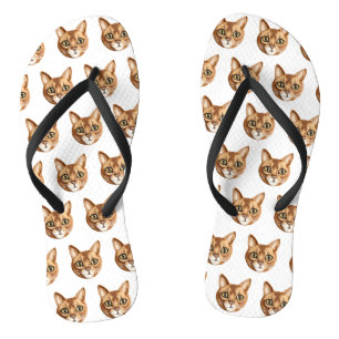 Abyssinische Cat 3D geïnspireerd Teenslippers