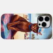 Abyssische kat op strand, zomercadeau voor kattenl Case-Mate iPhone case (Achterkant (horizontaal))