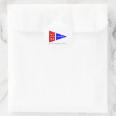 AC34-burgee afdrukken Ronde Sticker (Tas)