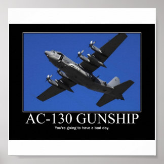 AC-130 Gunship Motivatie Poster