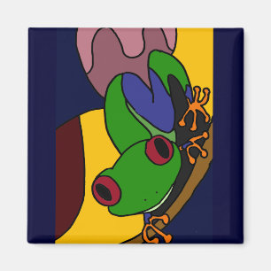 AC-Abstracte kunstboomkikker Magneet