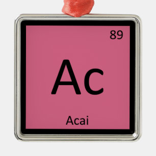 Ac - Acai Berry Chemistry Periodic Table Symbol Metalen Ornament