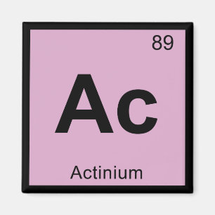 Ac - Actinium Chemie Periodiek Systeem Symbool Magneet