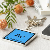 AC - Air Conditioning Chemistry Element Symbol T-s Sleutelhanger (Zijkant)