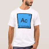 Ac - Airconditioning Chemie Element Symbool Tee T-shirt (Voorkant)