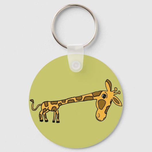 AC-Funny Giraffe Cartoon Sleutelhanger (Voorkant)