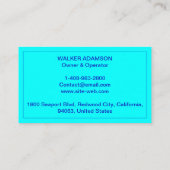 (AC Heat, HV Cool) Moderne Aangepaste Professionel Visitekaartje (Achterkant)