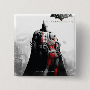 AC-Poster - Batman & Harley Vierkante Button 5,1 Cm