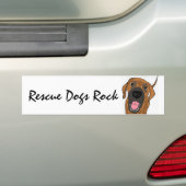 AC- Rescue Dogs Rock Bumpersticker (Op auto)