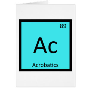 Ac - Table périodique de chimie sportive d'acrobat