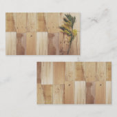 Acacia en Visitekaartjes van hout (Voorkant / Achterkant)