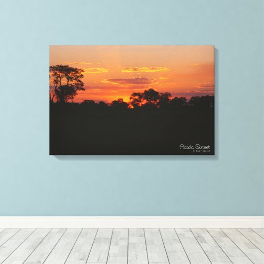 Acacia Sunset Canvas Afdruk (Insitu (Houten vloer))
