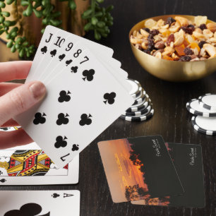 Acacia Sunset Photo Pokerkaarten