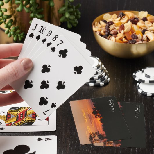 Acacia Sunset Photo Pokerkaarten (Insitu)