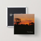 Acacia Sunset Vierkante Button 5,1 Cm (Voorkant /achterkant)