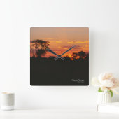 Acacia Sunset Vierkante Klok (Huis)