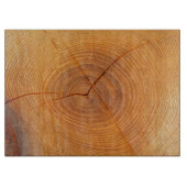 Acacia Tree Cross Section Glass Choping Board Snijplank (Voorkant)