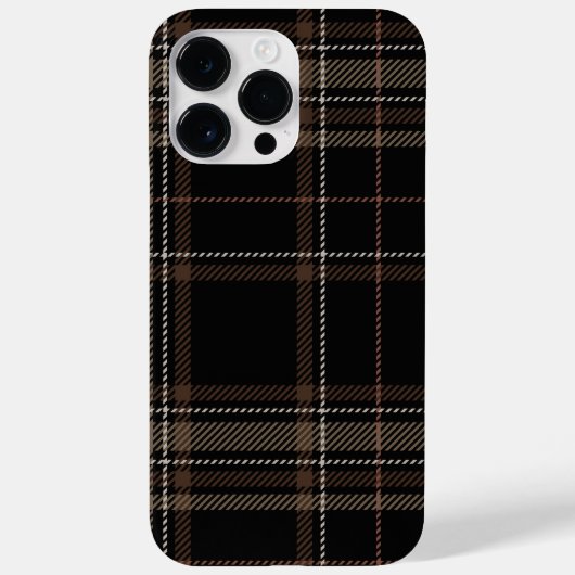 Academia Black Plaid Case-Mate iPhone Case (Achterkant)
