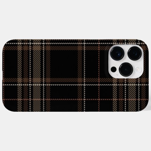 Academia Black Plaid Case-Mate iPhone Case (Achterkant (horizontaal))