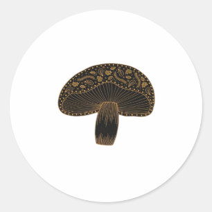 Academia Feeërie Paddenstoel Cottagecore Esthetisc Ronde Sticker