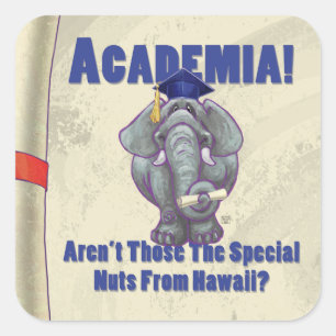 Academia Scroll Vierkante Sticker
