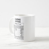 Academic Advisor Nutrition Facts 11 oz Coffee Mug  (Devant gauche)