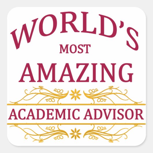 Academic Advisor Vierkante Sticker (Voorkant)