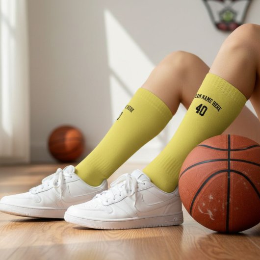 Academic Team Name Baseball Socks - Custom Number Sokken