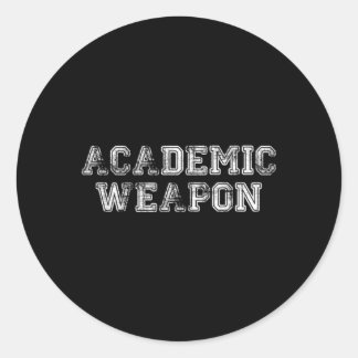Academic Weapon Student Scholastic Ronde Sticker
