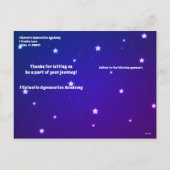 Académie de gymnastique aux étudiants Carte postal (Dos)