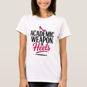 Academisch wapen op hakken t-shirt