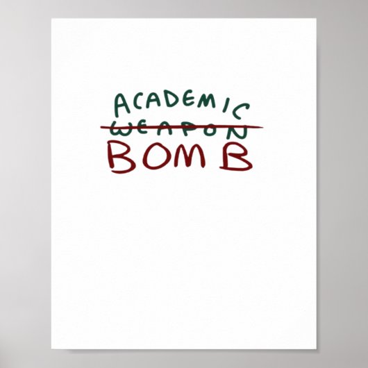 Academische bom te groot poster (Voorkant)