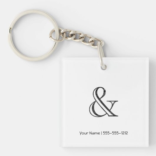 Academy Engraved Ampersand Black Sleutelhanger (voorkant)