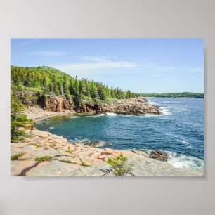 Acadia Gorprachtige Rocky Coastline in Maine Poster
