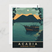 Acadia, Jordan Pond, Reizen Briefkaart (Voorkant / Achterkant)