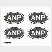 Acadia kaart sticker (witte tekst) (Vel)