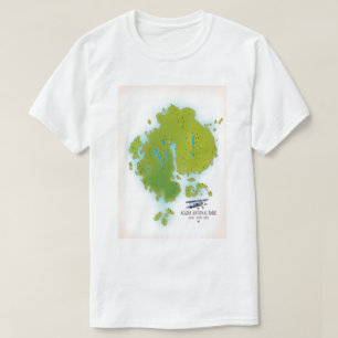Acadia, Maine National Park kaart Reis kaart. T-shirt