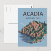 Acadia Nationaal Park Cadillac Mountain Briefkaart (Voorkant / Achterkant)
