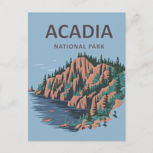 Acadia Nationaal Park Cadillac Mountain Briefkaart (Voorkant)