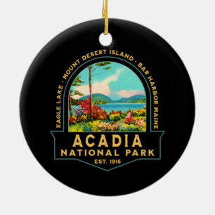 ACADIA NATIONAAL PARK HOLIDAAG KERAMISCH ORNAMENT