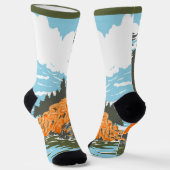 Acadia National Park Bar Harbor Lighthouse Sokken (Gebogen)