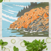 Acadia National Park Bar Harbor Lighthouse Theedoek (Gevouwen)